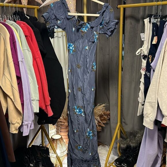 Free People Bali Santa Cruz Embroidered Maxi Dress NWOT - Picture 7 of 7